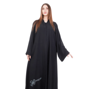 Hanayen Calligraphy Open Plain Abaya